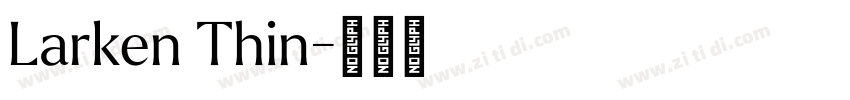 Larken Thin字体转换